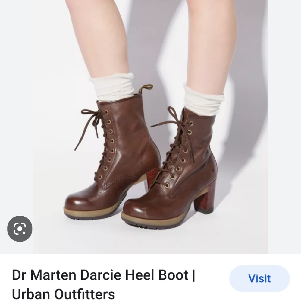 Dr Marten Darcie Heel Boots - Urban Outfitters